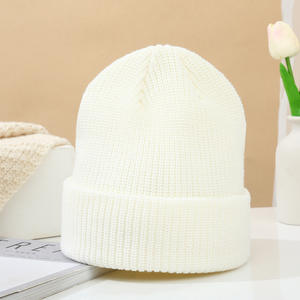 Automne <span class=keywords><strong>hiver</strong></span> unisexe tricoté chapeau acrylique <span class=keywords><strong>Melon</strong></span> peau Simple pull chaud commun étudiant <span class=keywords><strong>d</strong></span>écontracté en gros - Product Image 3