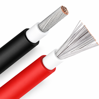 Câble électrique monoconducteur en cuivre XLPO PV1-F 2,5 mm² 30A, usage industriel, 0,6/1KV AC 1800V DC, gaine en caoutchouc