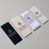 Étiquettes tissées personnalisées haute densité à coudre en polyester, coton, satin, papier synthétique pour vêtements – Étiquettes de marque ultra-fines, douces et de qualité supérieure