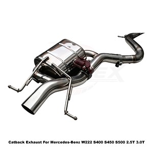 Vortex Executive-Tuned Stainless Steel Catback For Mercedes-Benz W222 S400 S450 S500 2.5T 3.0T 2014-2020 - Product Image 6