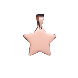 Campione gratuito personalizzato <span class=keywords><strong>a</strong></span> forma di stella in acciaio inox Laser cremazione tag per cani in rame per il nome del Logo e numero di telefono - Product Image 5