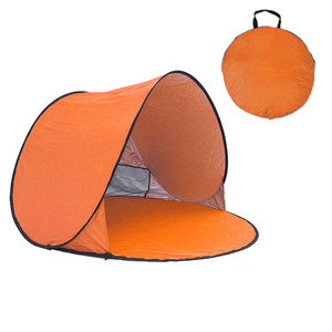 Tenda da spiaggia portatile a singolo strato con struttura in Nylon resistente in acciaio, borsa per il trasporto inclusa per l'uso in spiaggia da campeggio all'aperto - Product Image 4
