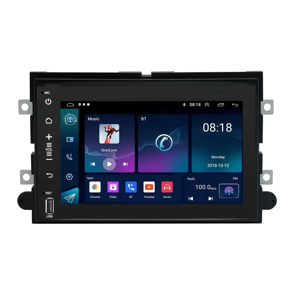 Sıcak satış 7 inç android 10 gps ford f150 için 2013 evrensel radyo stereo sistemi araba video dvd OYNATICI