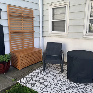 Jardinière surélevée en bois Combohome avec rangement à fond ouvert et structure pour plantes grimpantes, bac à plantes surélevé d'extérieur pour herbes et fleurs - Product Image 3