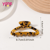 Pinces à cheveux personnalisées avec logo, motif écaille de tortue rétro, en PVC, creuses, disponibles en plusieurs couleurs