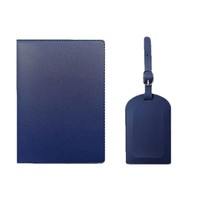 Set de Regalo de Porta Pasaportes y Etiqueta de Equipaje de PU Multicolor - Organizador de Viaje de Alta Gama, Porta Documentos y Boletos de Avión Antipérdida