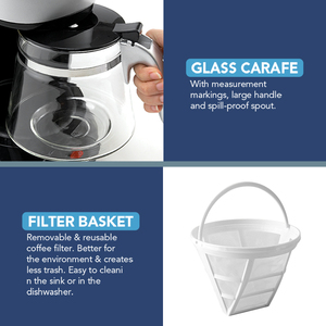 Cafetera Semiautomática Negra de Diseño Elegante para Verter Café, con Filtro - Product Image 4