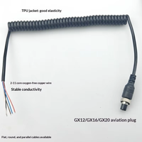 Câble de commande à ressort GX12, prise aviation, 24AWG, résistant au froid, 12-24V, usage domestique et industriel, diamètre 0,2 mm, sans connecteur