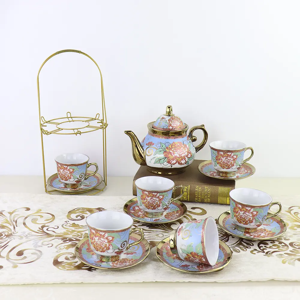 China turkish coffee cups coffee cup ceramic with teapot sets for gifts