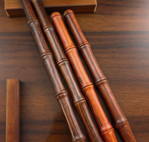 Bâton rond en bois de rose pour arts martiaux et fitness portable - Product Image 2