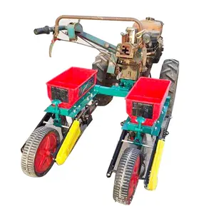 Sembradora de maíz de maní de 2 filas con máquina de siembra de alta precisión con caja de fertilizante