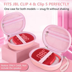 Étui rigide portable en EVA pour <span class=keywords><strong>JBL</strong></span> Clip 5 et Clip 4, étui de transport pour mini haut-parleur <span class=keywords><strong>Bluetooth</strong></span> avec sangle pour la maison, l'extérieur et les voyages (<span class=keywords><strong>rose</strong></span>) - Product Image 2