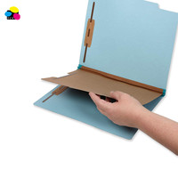 Carpeta de archivos de cartón prensado reciclado 100% azul claro de alta calidad Lehui, productos de archivo de Material ecológico de tamaño legal