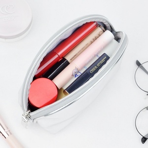 Borsa per il trucco in morbida pelle argentata, impermeabile, portatile, in <span class=keywords><strong>tre</strong></span> pezzi, per viaggi d'affari B0013 - Product Image 4