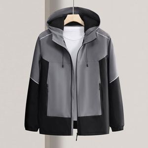 Design Customized Outdoor Waterproof Windproof and Breathable Men <b>Jacket</b> with Hood Sports Fitness Outerwear - Product Image 2