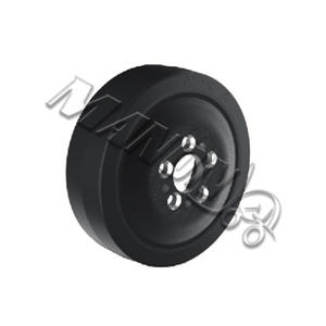 Roue pivotante pour chariot élévateur électrique Meforl, roulement à billes en polyuréthane à bande de roulement ferme, type à trou de boulon, sans frein, résistante à l'usure, support OEM - Product Image 3