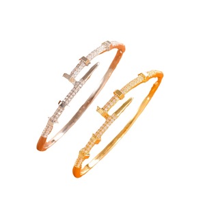 Geometric Charm <b>Bracelet</b> <b>Copper</b> Plated Micro Insert 15G Gift Jewelry Summer 2024 - Product Image 5