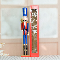 Casse-noix en bois bleu, lot de 26 pouces, décorations de Noël