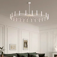 Plafonnier moderne occidental simple pour salon, D180cm, charmant luminaire décoratif de bureau, plafonnier artistique à plusieurs têtes pour la maison