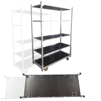 Chariot de Jardinage Industriel à Quatre Roues en Acier, Plateforme Réglable et Démontable, Conception Personnalisable OEM, Capacité 100 kg, pour Pépinière