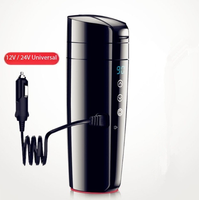Chauffe-Eau de Voiture 12V/24V Intelligent, Tasse Isotherme Électrique avec Affichage Digital, Bouilloire Universelle pour Voiture