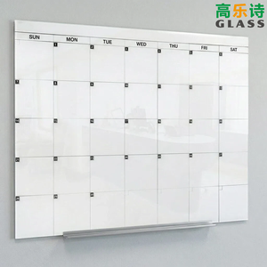 Pizarra de Vidrio Personalizada con Impresión, Pizarra Blanca Magnética sin Marco para Montar en la Pared, Pizarra de Vidrio Templado para Calendario de Oficina con MOQ Bajo - Product Image 2