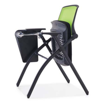 Chaise de séminaire pliable et peu encombrante avec roulettes, mobilier collaboratif pour espaces d'apprentissage flexibles, certifiée BIFMA
