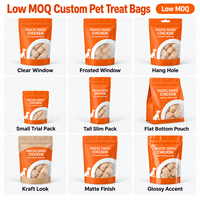 Sachet d'emballage personnalisé pour aliments pour animaux de compagnie, pochette verticale refermable avec fermeture éclair, thermoscellable, Doypack pour friandises pour chats et nourriture pour chiots