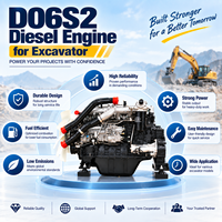 Moteur diesel D06S2 114 kW 2050 tr/min 6 cylindres refroidi par eau haute performance pour excavatrice et équipement de construction