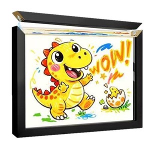 Cadre photo magnétique personnalisé pour peintures d'enfants, cadre rectangulaire en bois pour collection d'art et de peintures à l'huile - Product Image 5