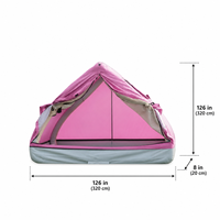 Plateforme flottante gonflable rose, tente flottante imperméable, abri solaire, radeau de pêche flottant, ponton flottant pour deux personnes, camping aquatique, anti-UV