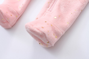 Combinaison bébé en polaire douce et flanelle polyester, imprimé étoiles mignon, fermeture éclair, pour l'hiver, collection transfrontalière, nouvelle collection Mother's Babybear - Product Image 4