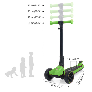 Patinete Plegable de Tres Ruedas con Licencia Kick'n'roll, Plataforma Ancha, Ruedas de PU con Luces, Altura Ajustable, Capacidad de Carga de 50 kg, Ligero - Product Image 3
