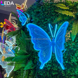 LEDA Factory, superventas, 40cm, luces dinámicas de mariposa de color azul montadas en la pared para fiesta, boda, decoración del hogar - Product Image 2