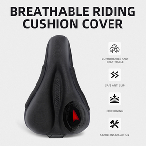 Housse de <span class=keywords><strong>selle</strong></span> <span class=keywords><strong>ultra</strong></span> légère 3D pour vélo de route, douce, respirante et épaisse, coussin de siège en silicone, éponge, massage pour cyclisme - Product Image 3