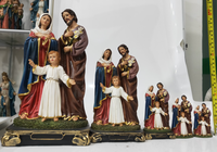 Statue de la Sainte Famille en résine peinte à la main, modèle de crèche, décoration de Noël pour la maison