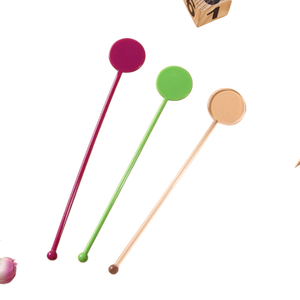 Venta al por mayor Bar Fiesta blanco negro naranja rojo 8 pulgadas cóctel Swizzle Sticks plástico café whisky bebida agitador - Product Image 6
