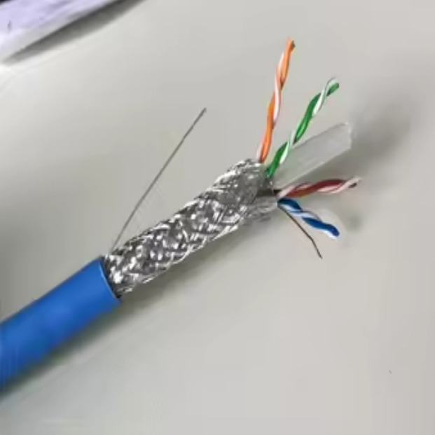 CAT6A Shielded SF/UTP Cat6 Ethernet Bulk Cable 23AWG Solid Pure Bare Copper Wire F/UTP CAT 6e PVC LSZH Cable Pass Test
