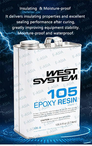 Résine époxy West System 105 MKX101, Partie 1, 3,7 litres, liquide transparent à faible viscosité pour revêtement de sol - Product Image 4