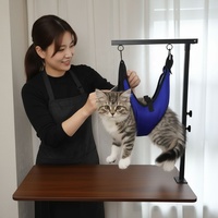 Usmilepet Iron Pet Beauty Support de beauté rétractable et pliable pour chien et chat, hamac de toilettage pour animaux de compagnie, harnais suspendu pour la maison