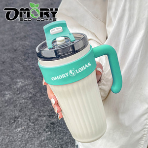 OMORY 316 American Style Handle Insulated Cup 860ML with Straw Handle Vacuum Insulated Car Cup - Product Image 5