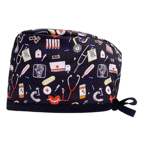 Gorros Médicos Modernos para Mujeres, Gorros de Enfermería <span class=keywords><strong>con</strong></span> Banda Absorbente de Sudor, Gorros Quirúrgicos Elásticos Ajustables para Doctoras en el Campo Médico, <span class=keywords><strong>Gorro</strong></span> OEM - Product Image 1