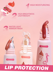 MLM custom Ice Cream <b>Lip</b> Care Balm Mirror Shine Hydrating Long Lasting Moisture With Cute Pendant <b>Lip</b> moisturizer Daily <b>lip</b> care - Product Image 2