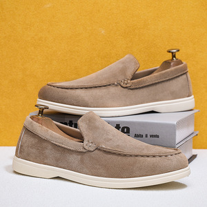 Mocassins décontractés pour hommes, légers, confortables, résistants à l'usure, semelle souple, antidérapants, chaussures plates à enfiler en daim respirant, chaussures de sport - Product Image 4