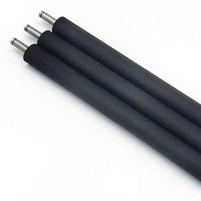 Ролик термопринтера OEM на заказ, силиконовый резиновый ролик с покрытием, пластинчатый нержавеющий вал для принтера для печати этикеток с меньшим вкладышем SUM 23