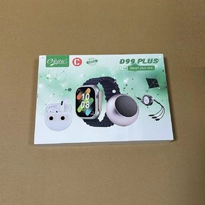 Beliebte D99 Plus Smart Watch 11 in 1 Set Uhr Kopfhörer Mini Lautsprecher Telefonkabel für Smartwatch mit 7 Armbändern D96 Plus - Product Image 1