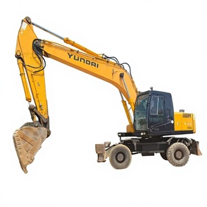 Excavadora de ruedas Hyundai 210w de alto rendimiento, marca coreana, equipada con pala, usada, modelos Hyundai 150w-7/210w-7/210w-9 - Product Image 1