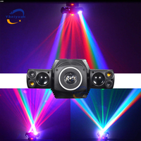 Projecteur LED 4-en-1 RGBW 60W avec faisceau lumineux, laser rouge et vert, stroboscope, ouverture, télécommande DMX512 pour DJ, discothèque, KTV, Noël et éclairage de scène