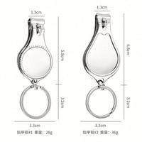 Porte-clés en caoutchouc avec logo personnalisé, composants en alliage de zinc, coupe-ongles, ouvre-bouteille - Portable, impression par transfert thermique, promotionnel