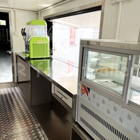 Restaurant de rue en conteneur, équipement de restauration, camion de nourriture, remorque alimentaire Air Stream, camion de nourriture mobile, camion de nourriture pour hamburgers, fourgon en acier inoxydable